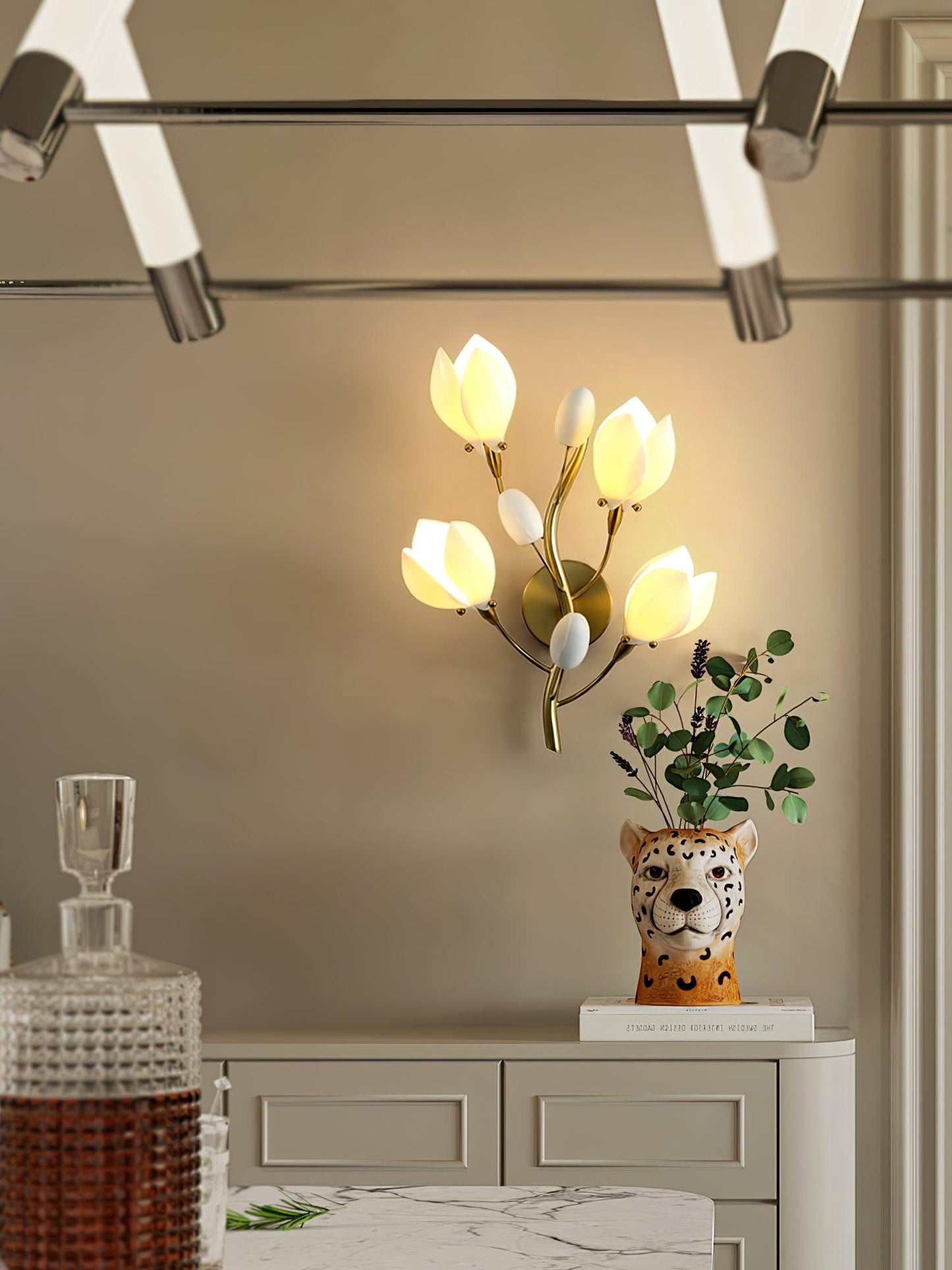 Porcelain Magnolia Wall sconce Wall Lamp