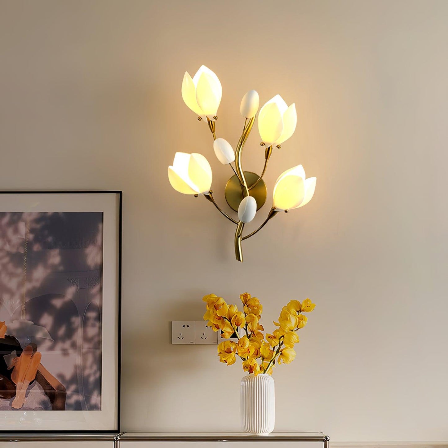 Porcelain Magnolia Wall sconce Wall Lamp