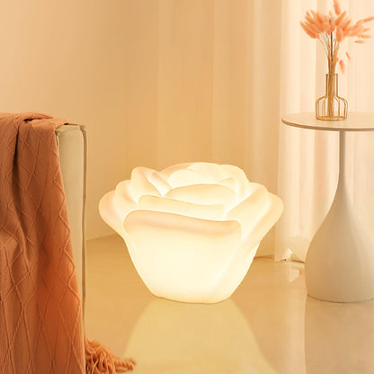 White Rose Shaped LED Task lamp Table Lamp