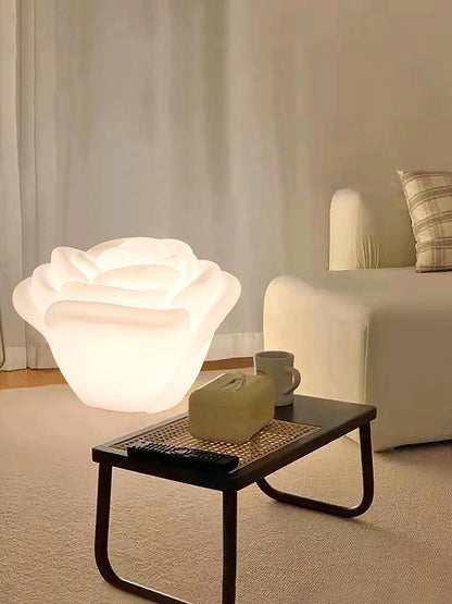 White Rose Shaped LED Task lamp Table Lamp