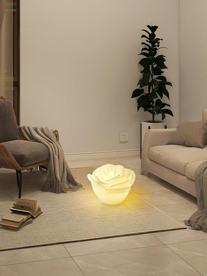 White Rose Shaped LED Task lamp Table Lamp