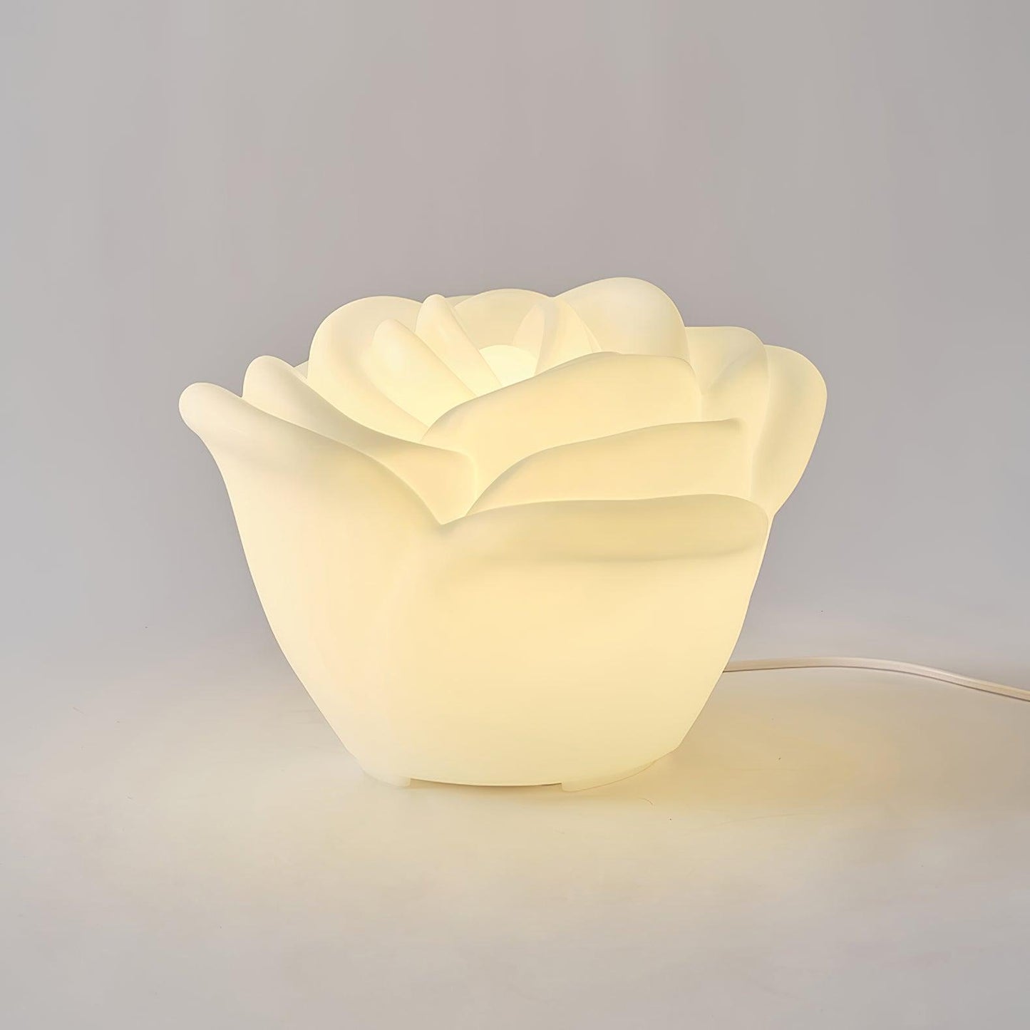 White Rose Shaped LED Task lamp Table Lamp