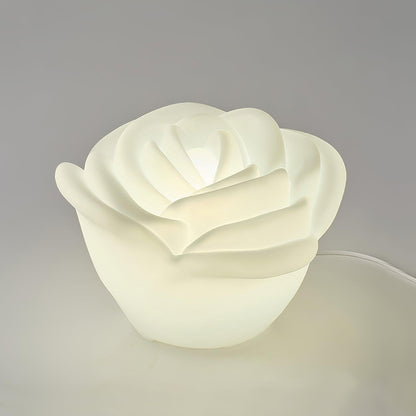 White Rose Shaped LED Task lamp Table Lamp