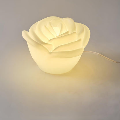 White Rose Shaped LED Task lamp Table Lamp