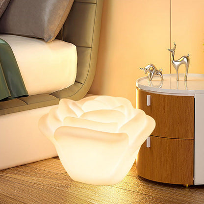 White Rose Shaped LED Task lamp Table Lamp