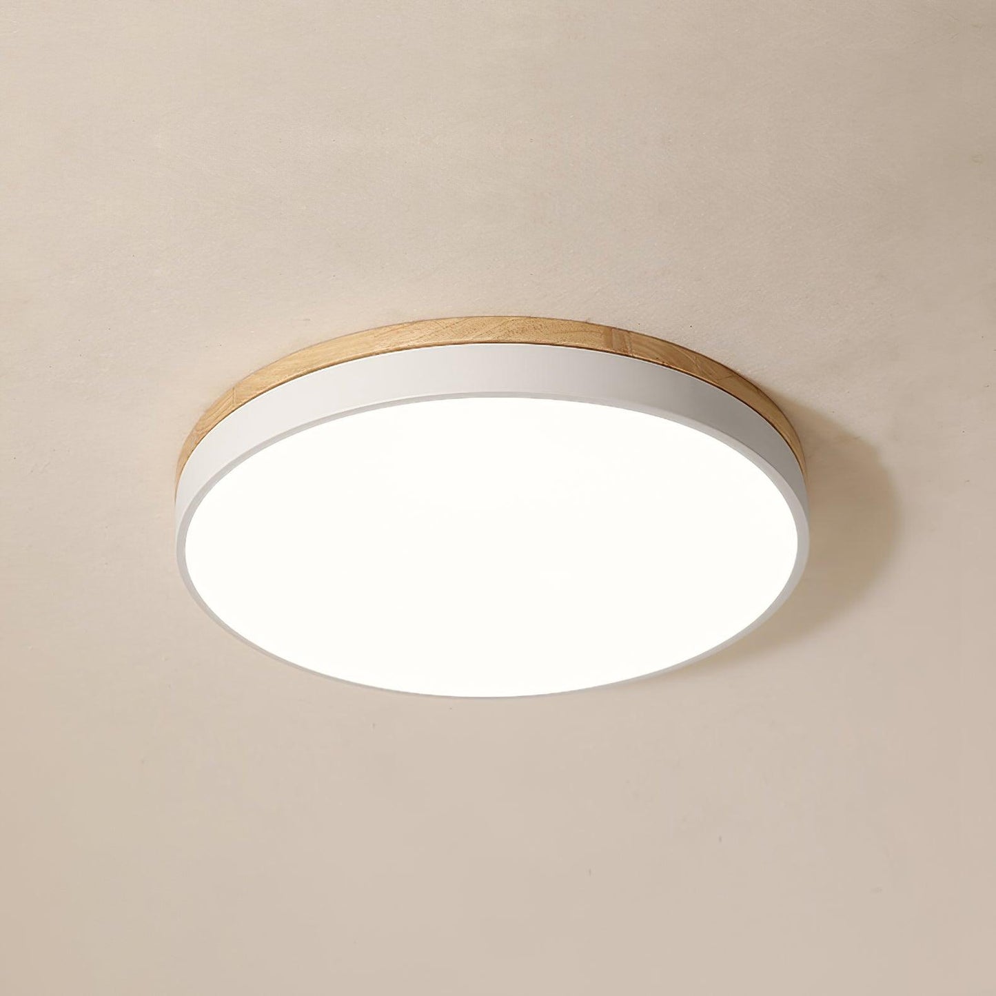 White Round Wooden Ceiling light Ceiling Lamp