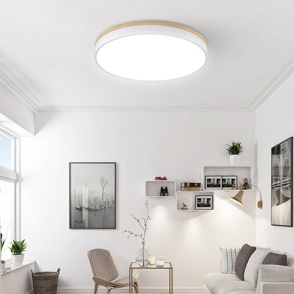 White Round Wooden Ceiling light Ceiling Lamp