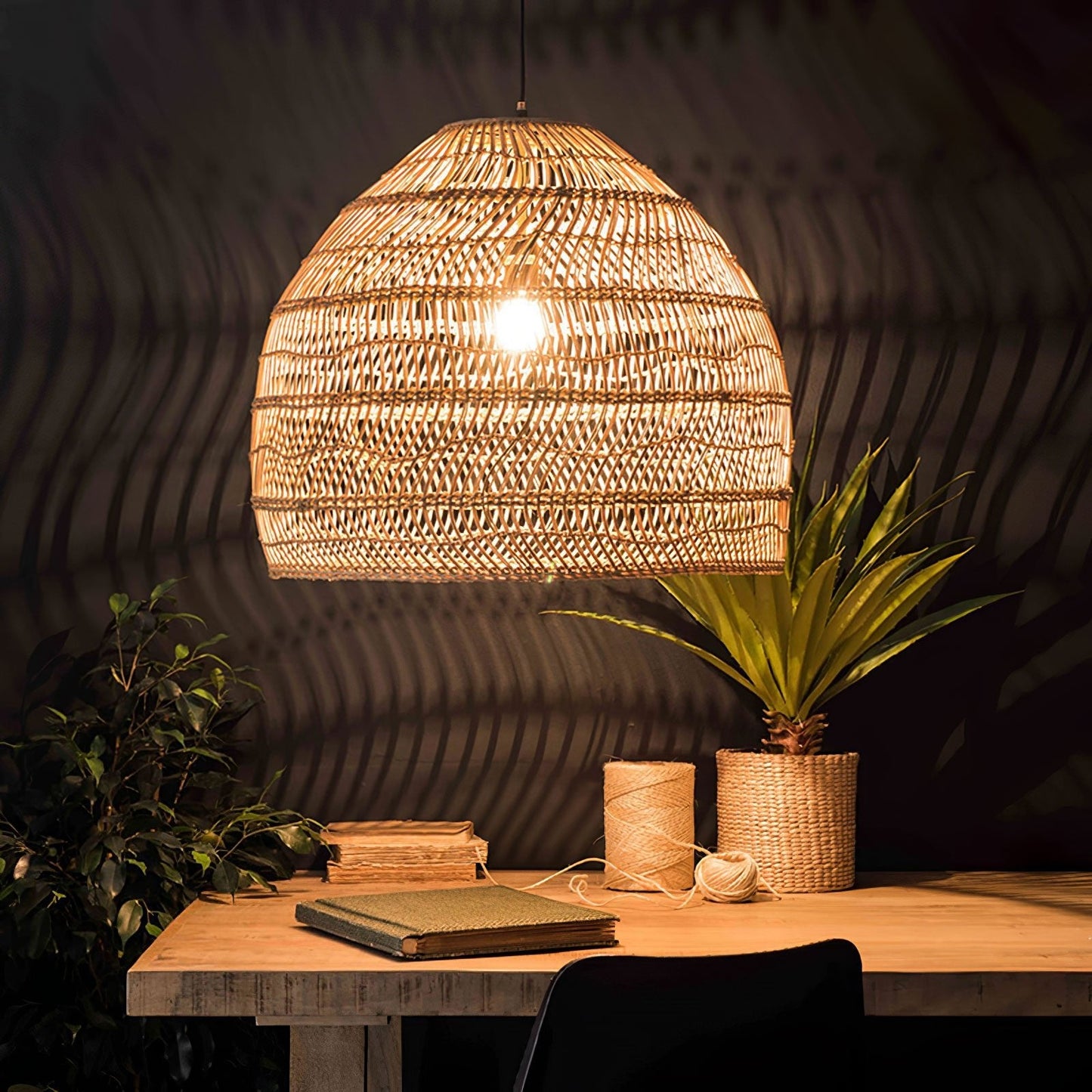 Wicker Drop light Pendant Lamp