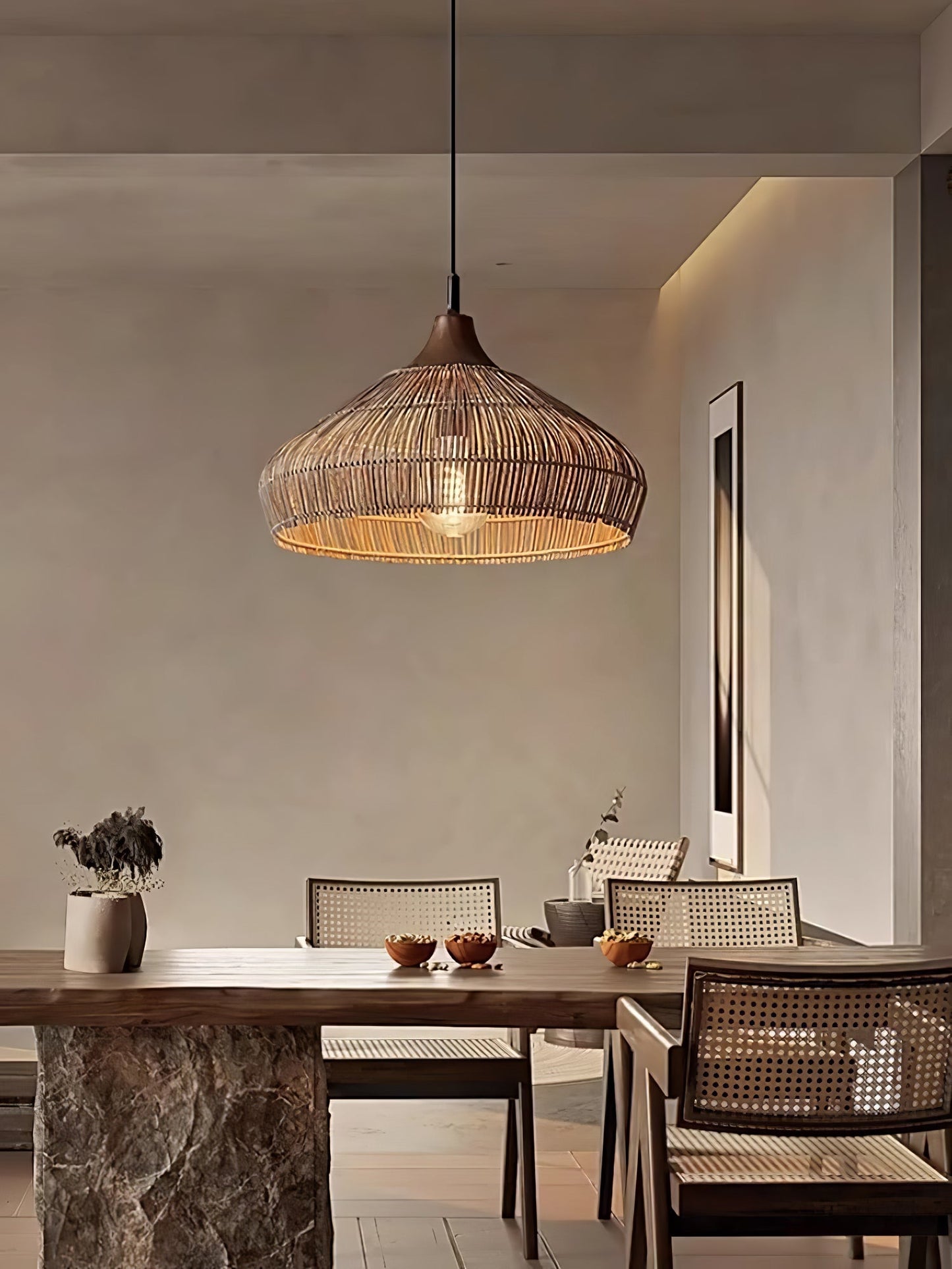 Wicker Rattan Drop light Pendant Light