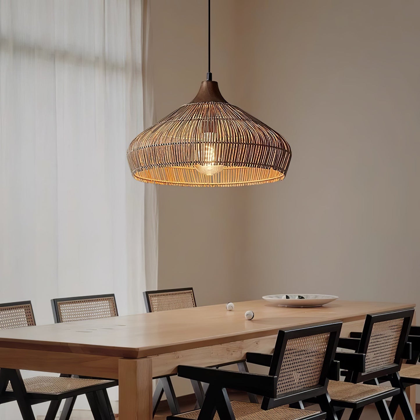 Wicker Rattan Drop light Pendant Light