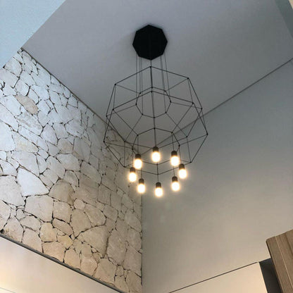 Geometric Lines Droplight Pendant Lamp