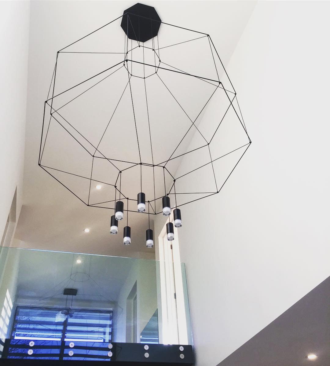 Geometric Lines Droplight Pendant Lamp