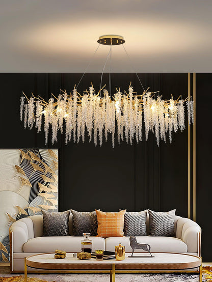 Wisteria Flower Crystal Candelabrum Chandelier