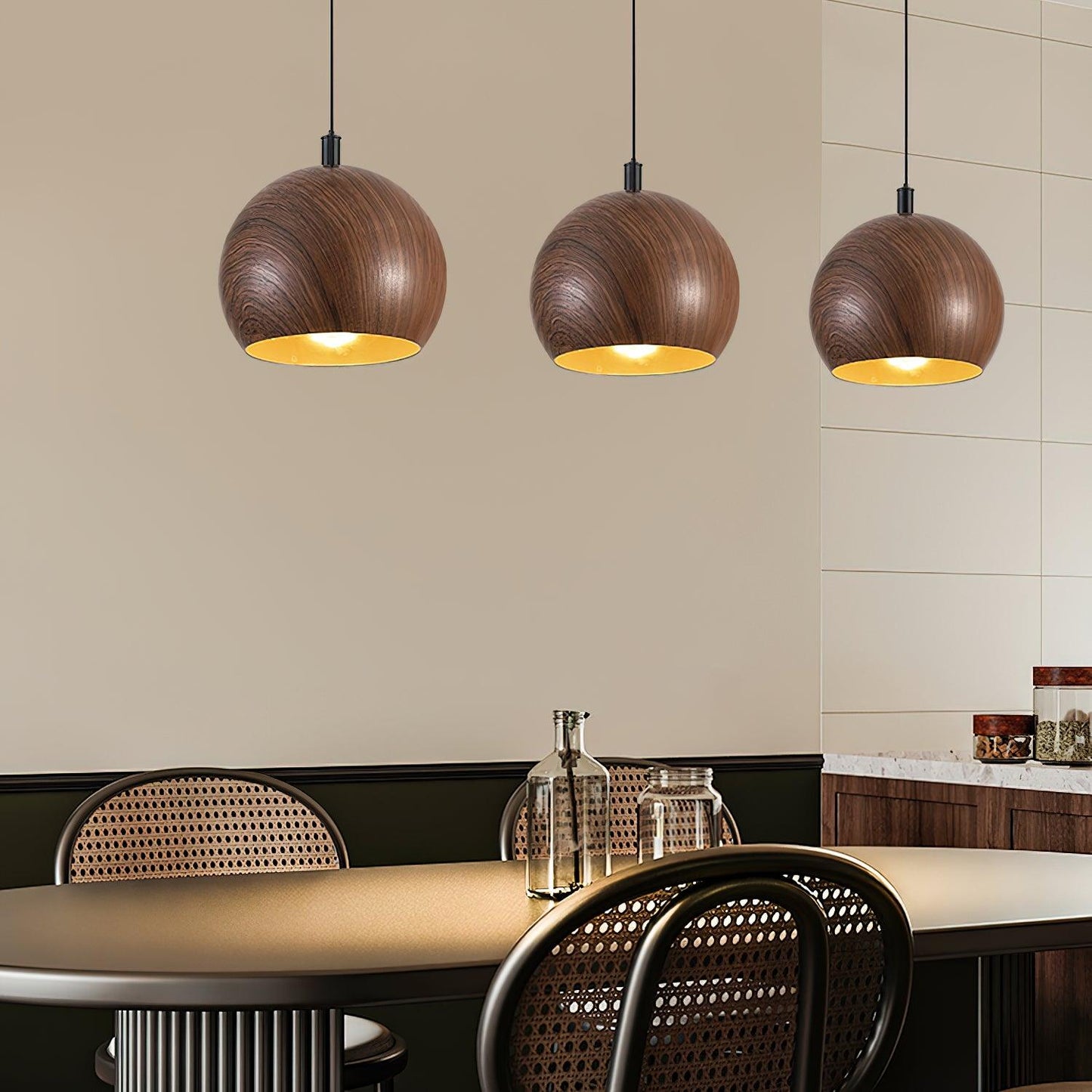 Wood Grain Drop light Pendant Lamp