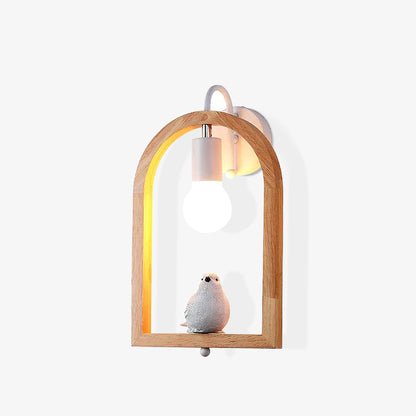 Wood Bird Resin Wall sconce Wall Light