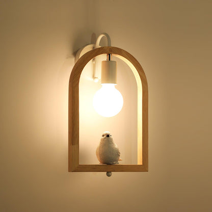 Wood Bird Resin Wall sconce Wall Light