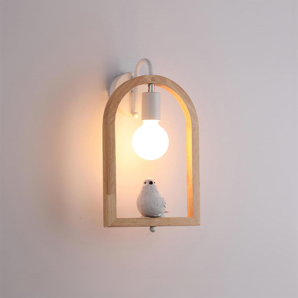 Wood Bird Resin Wall sconce Wall Light