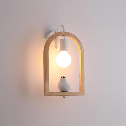 Wood Bird Resin Wall sconce Wall Light