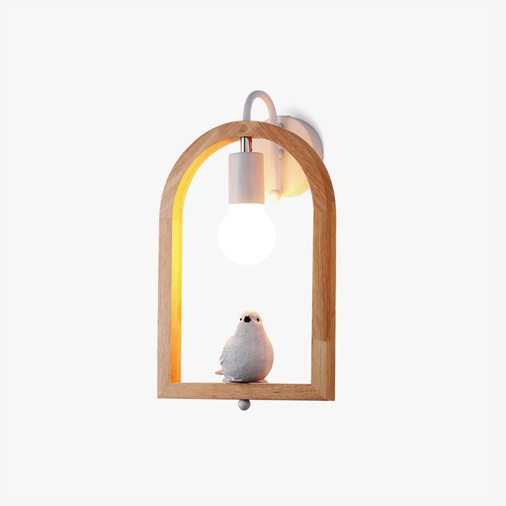 Wood Bird Resin Wall sconce Wall Light