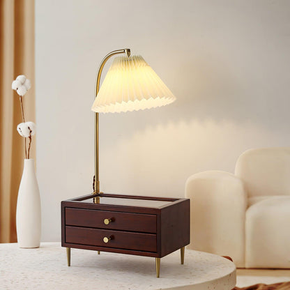 Wood Drawer Desk lamp Table Lamp