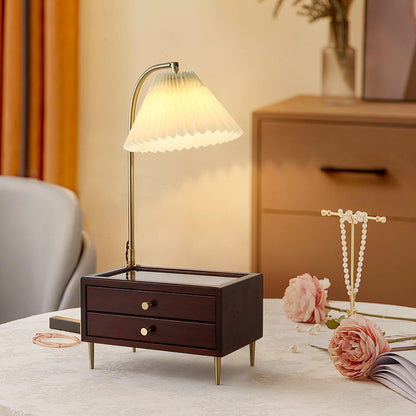 Wood Drawer Desk lamp Table Lamp