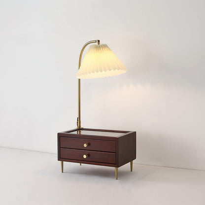 Wood Drawer Desk lamp Table Lamp