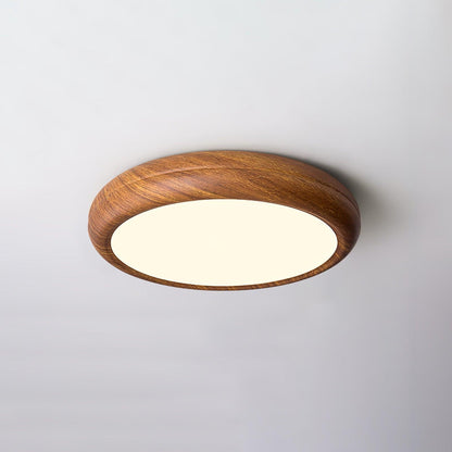 Wood Grain Round Overhead light Ceiling Lamp