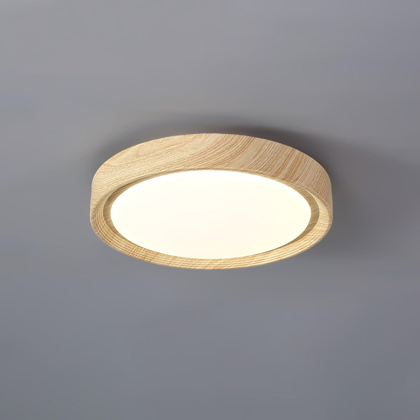 Wood Grain Round Overhead light Ceiling Lamp