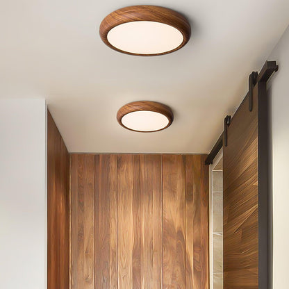 Wood Grain Round Overhead light Ceiling Lamp