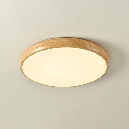 Wood Grain Round Overhead light Ceiling Lamp