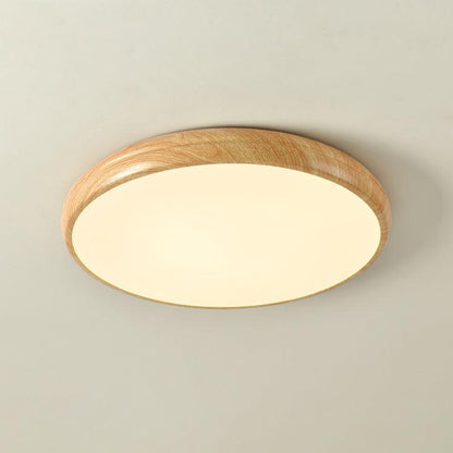 Wood Grain Round Overhead light Ceiling Lamp