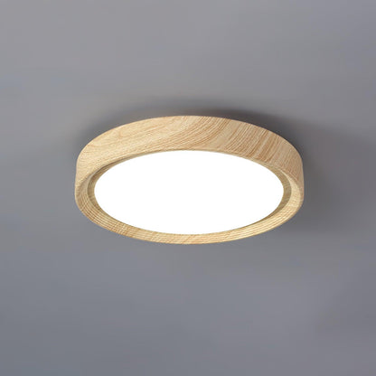 Wood Grain Round Overhead light Ceiling Lamp