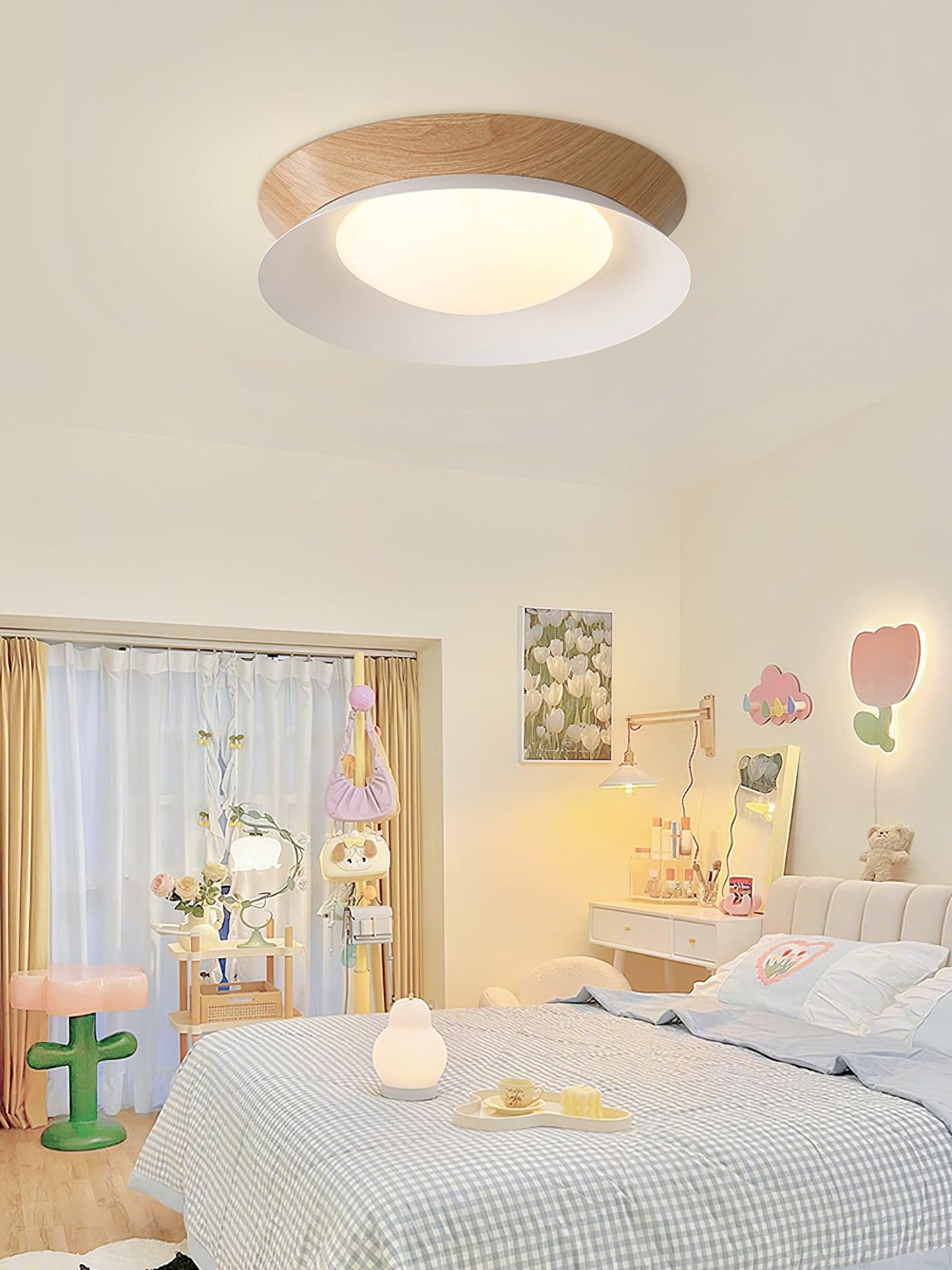 Double Half Round Ceiling-mounted light Ceiling Light