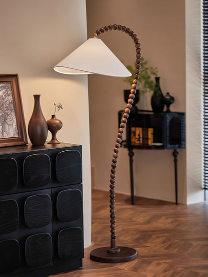 Wooden Bead Tall Lamp Floor Lamp