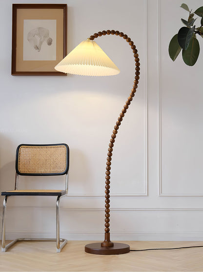 Wooden Bead Tall Lamp Floor Lamp