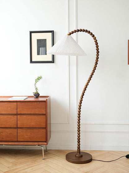 Wooden Bead Tall Lamp Floor Lamp