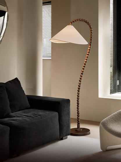 Wooden Bead Tall Lamp Floor Lamp