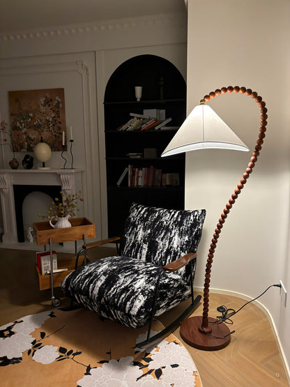 Wooden Bead Tall Lamp Floor Lamp