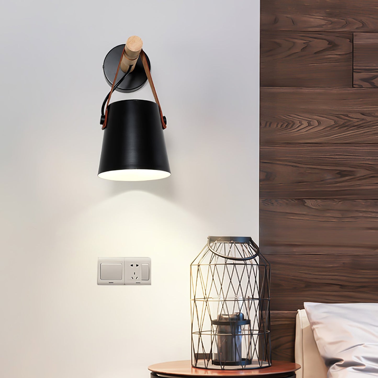 Wooden Conical Wall sconce Wall Light