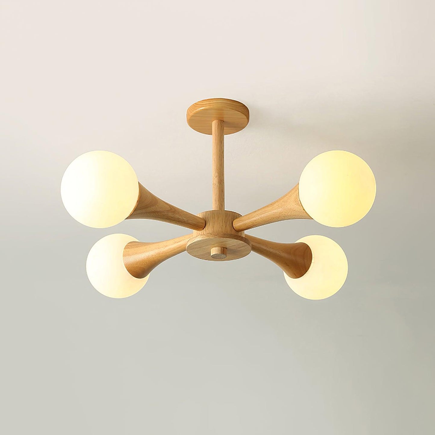 Wooden Nera Gasolier Chandelier