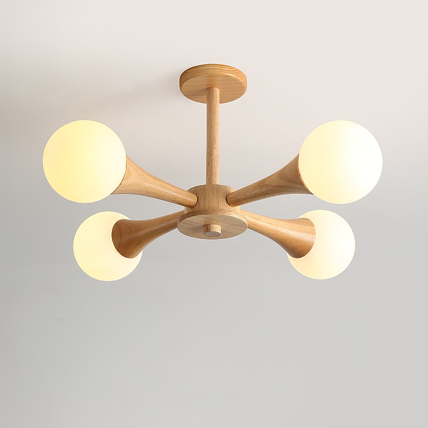 Wooden Nera Gasolier Chandelier