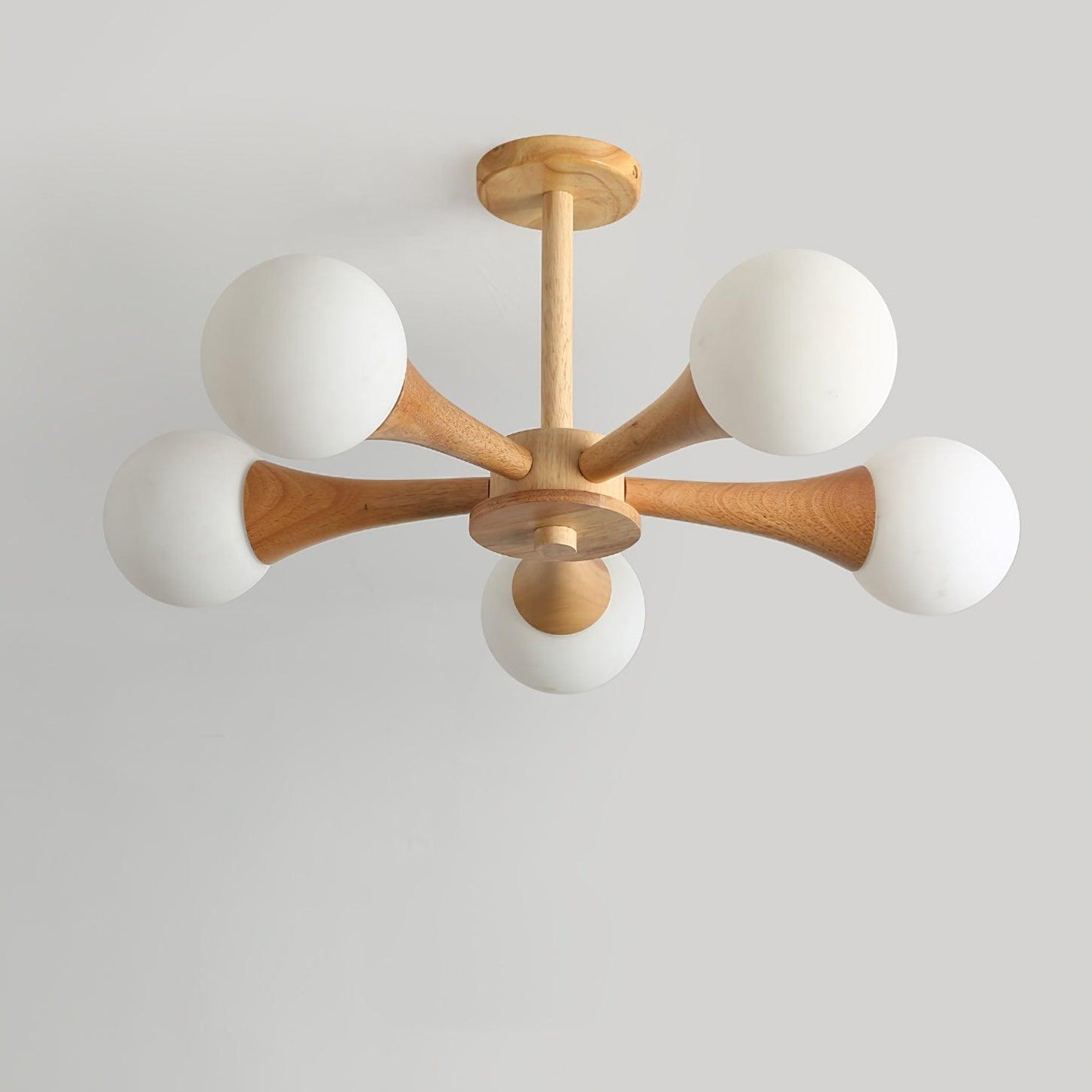 Wooden Nera Gasolier Chandelier