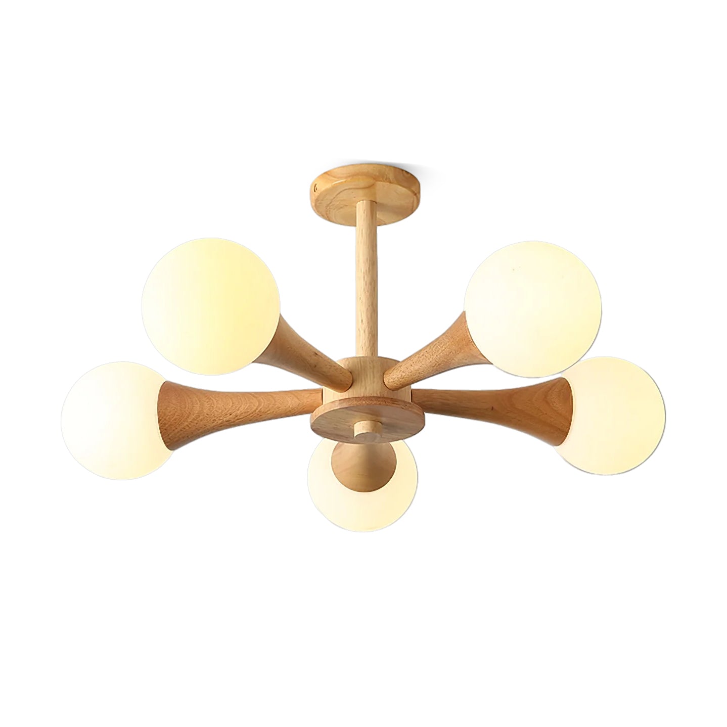 Wooden Nera Gasolier Chandelier