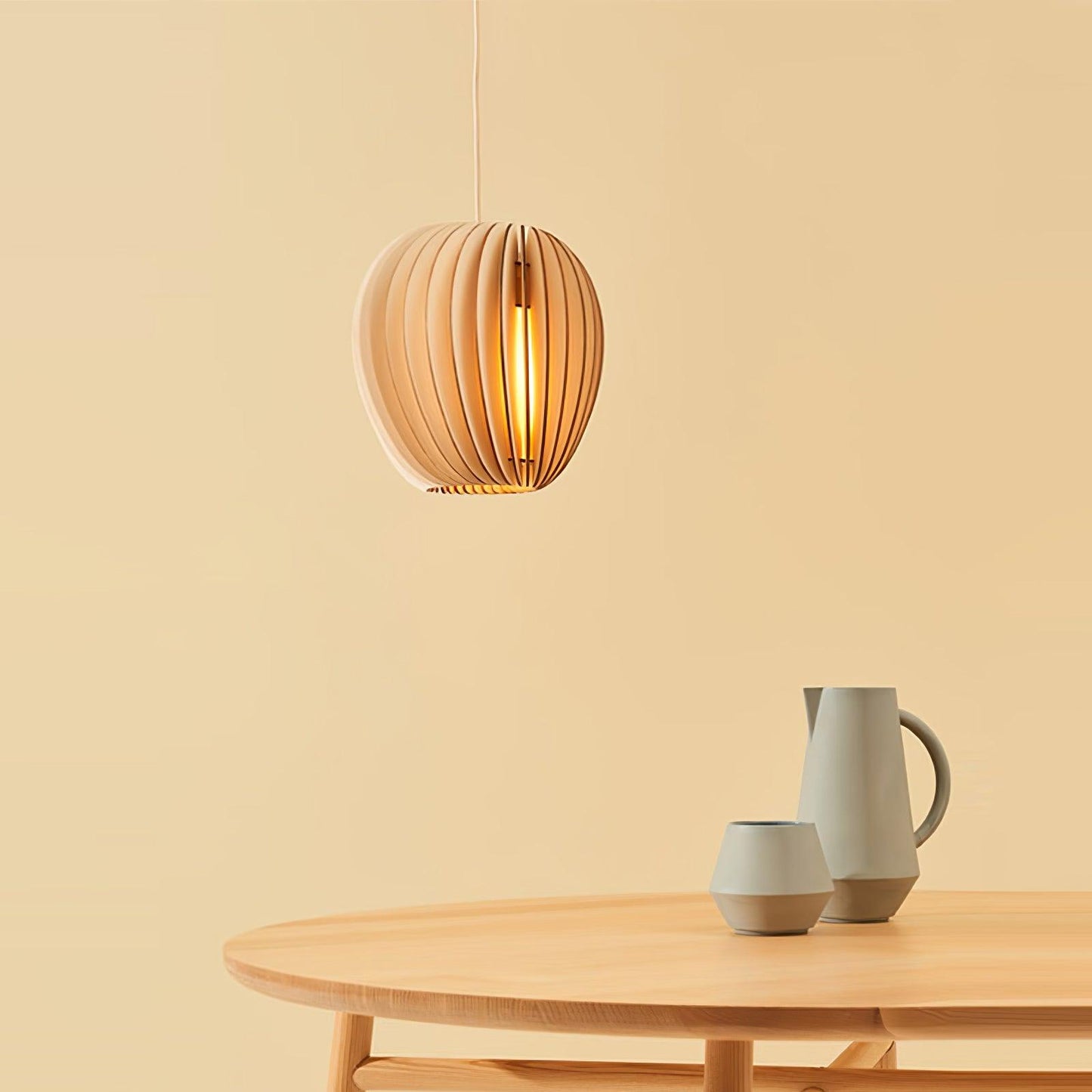 Wooden Orb Ceiling light fitting Pendant Lamp