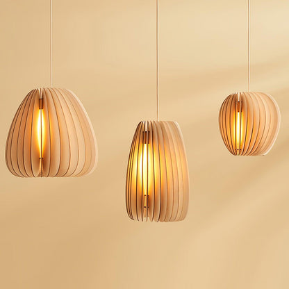 Wooden Orb Ceiling light fitting Pendant Lamp