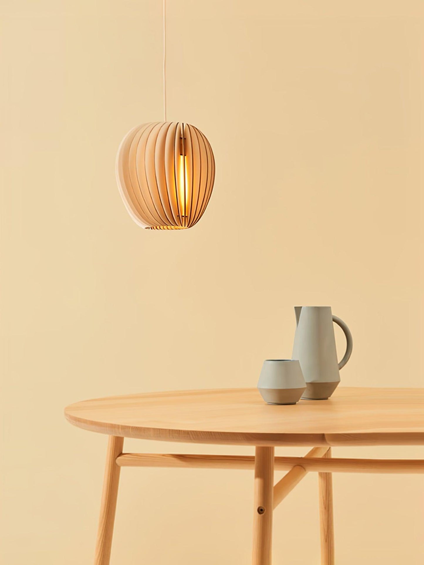 Wooden Orb Ceiling light fitting Pendant Lamp