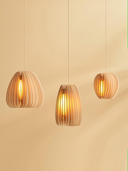 Wooden Orb Ceiling light fitting Pendant Lamp