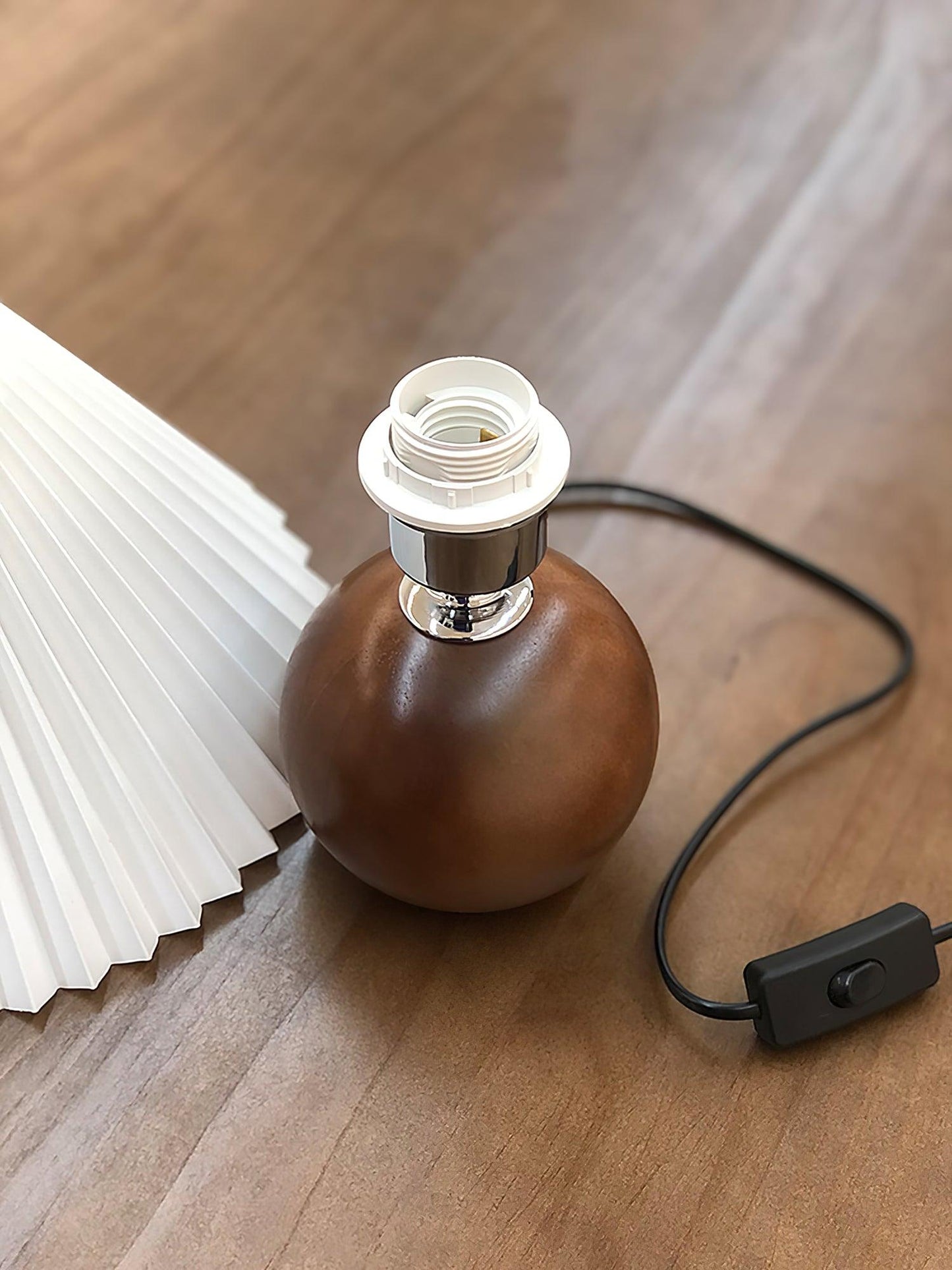 Wooden Pleated Bedside lamp Table Lamp