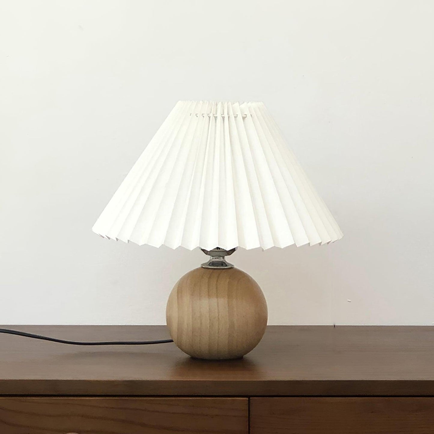 Wooden Pleated Bedside lamp Table Lamp