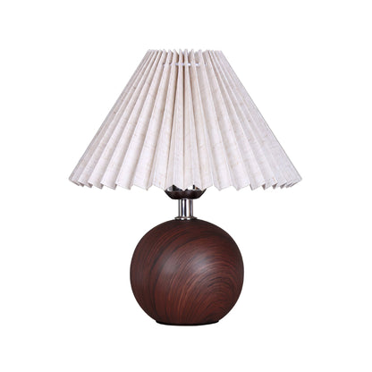 Wooden Pleated Bedside lamp Table Lamp